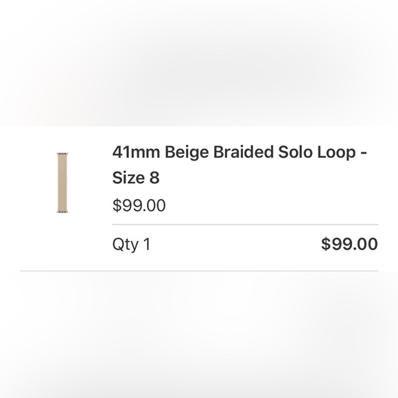 41mm Beige Braided Solo Loop - Size 8 - Picture 4 of 5